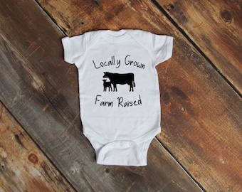 Locally Grown Farm Raised Baby Bodysuit
