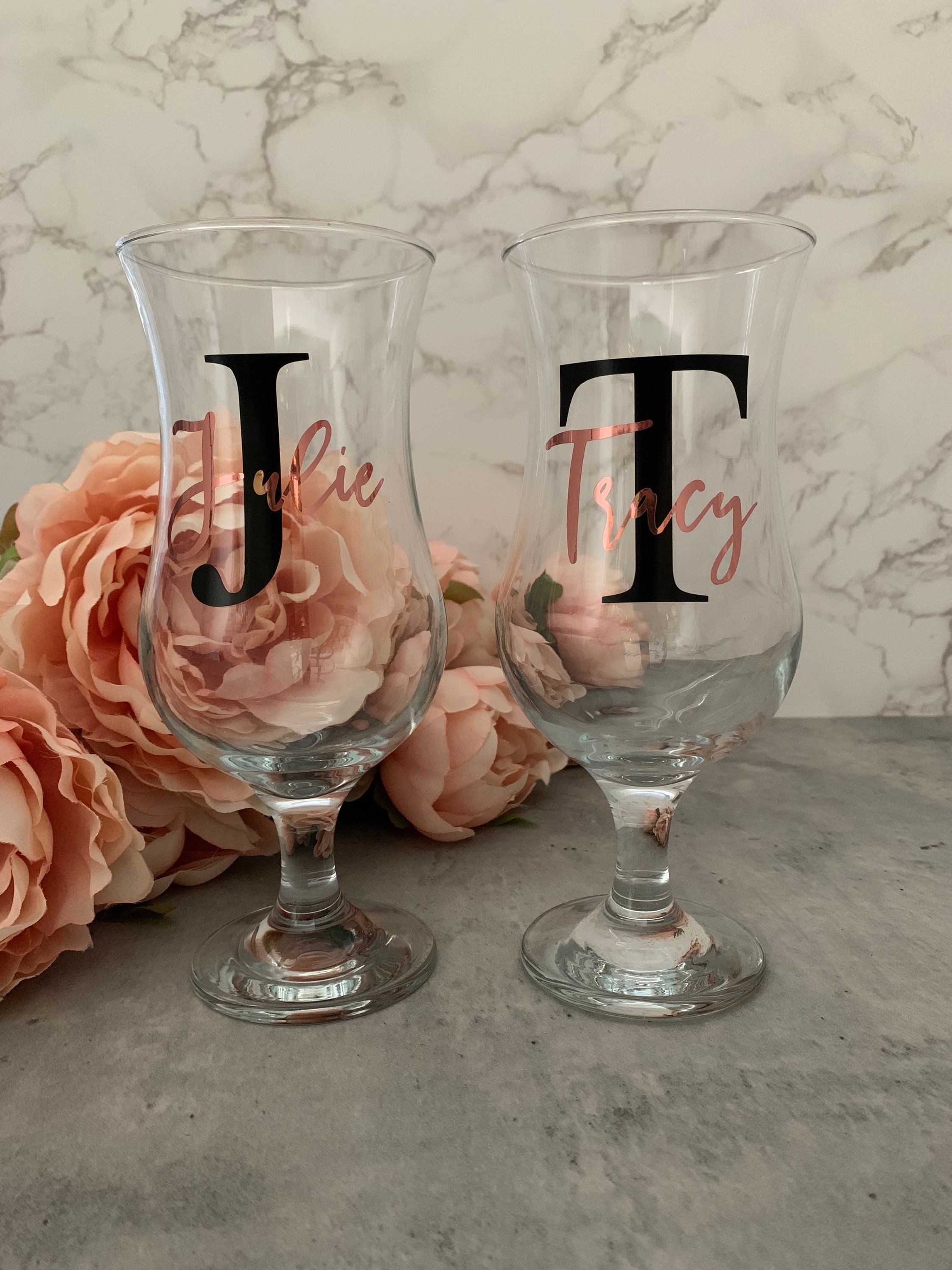 Personalised cocktail glass / initial cocktail glass / | Etsy
