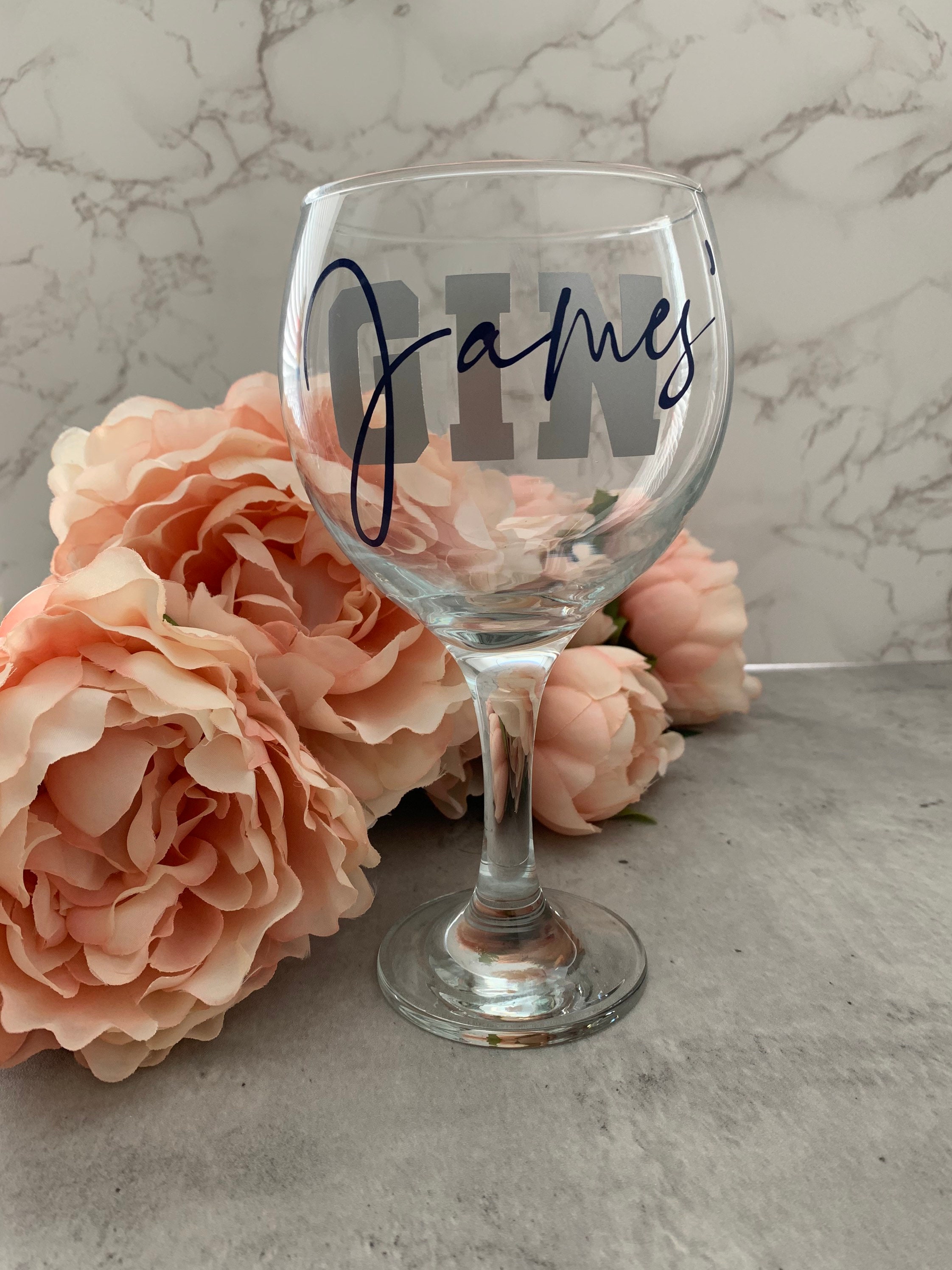 Gin glass / Personalised gin glass / gin lover / birthday gin Etsy