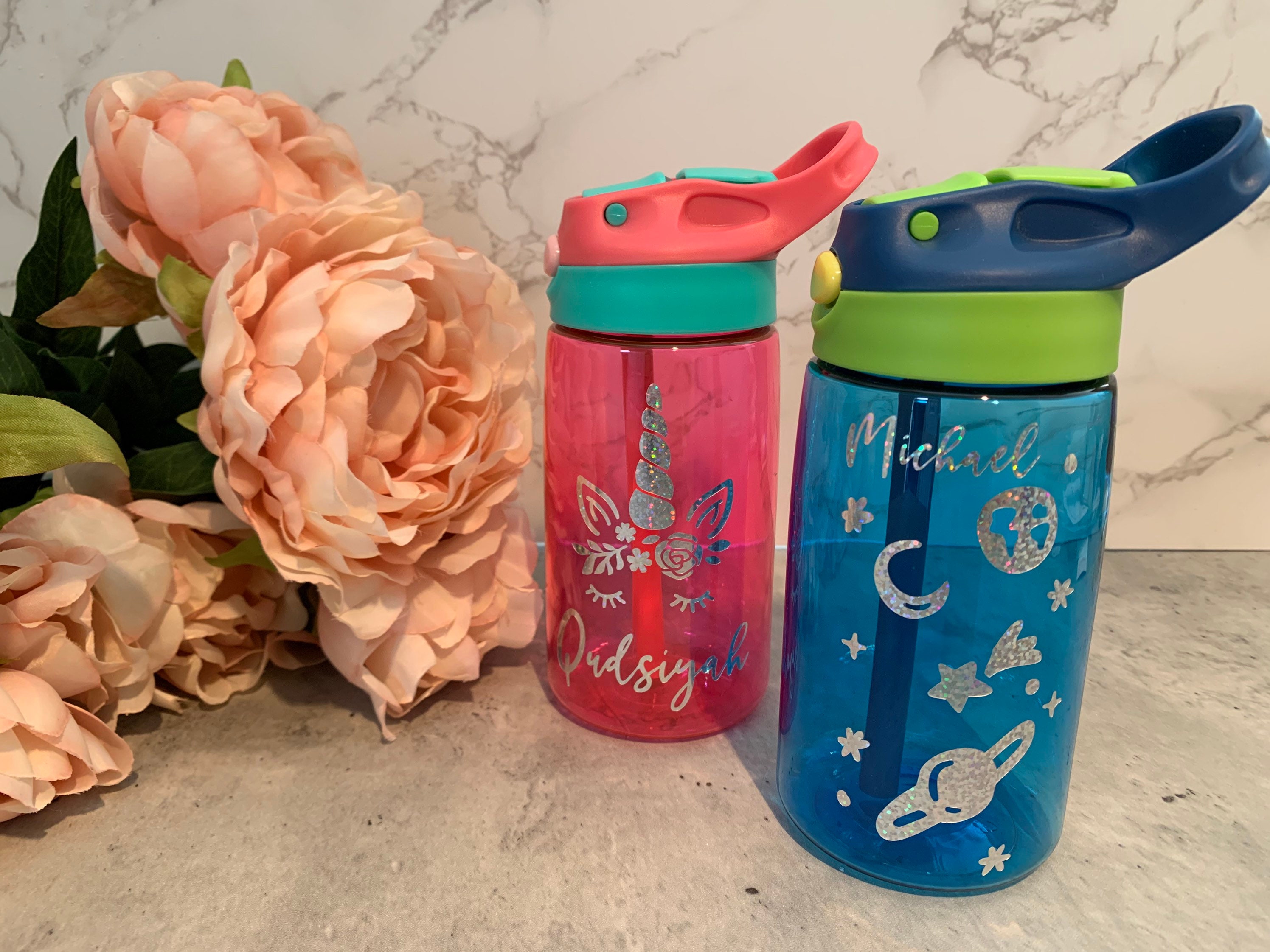 Unicorn water bottle / kids bottle / school bottle / Etsy