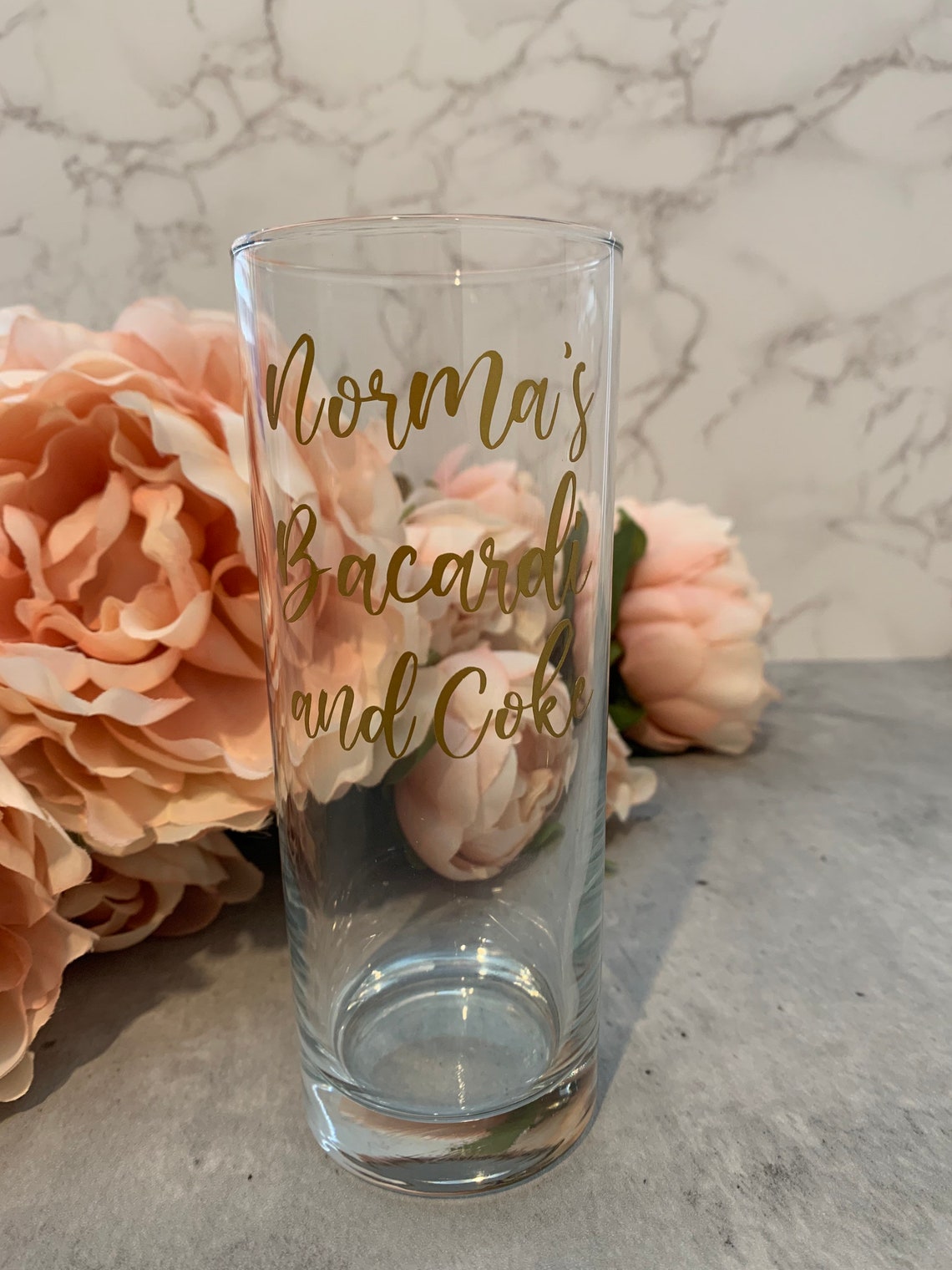 Personalised hi ball glass / tall glass / spirit and mixer / Etsy