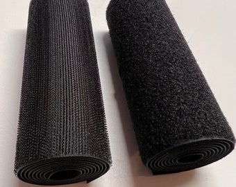 6" Wide Velcro® Brand MIL-SPEC Black Hook and Loop Set -Sew-On Type - 1 YARD