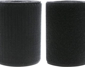 4" Wide Velcro® Brand MIL-SPEC Black Hook and Loop Set -Sew-On Type - 1 YARD