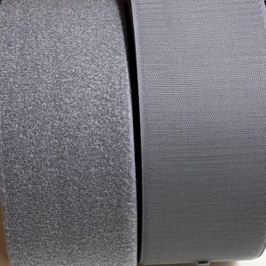 4" Wide Velcro® Brand MIL-SPEC Wolf Grey Sew-On Type Hook and Loop Set - 1 YARD