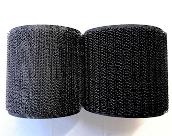 2"x 36" Nonwoven Velcro® Brand MIL-SPEC Black Hook and Loop Set -SEW-On Type