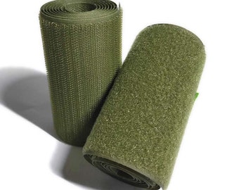 4" Wide Velcro® Brand MIL-SPEC Green Sew-On Type Hook and Loop Set - 1 YARD