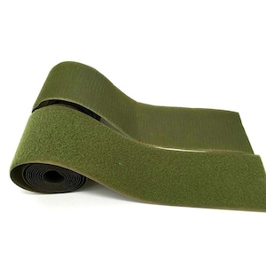 4 Wide Velcro® Brand MIL-SPEC Green Sew-On Type Hook and Loop Set 1 YARD image 2