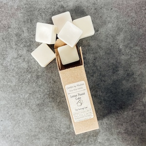 Lemon Pound Cake Scented Soy Wax Melts | Hand Poured | Natural Vagan Soy Wax | Plastic Free Biodegradable Packaging