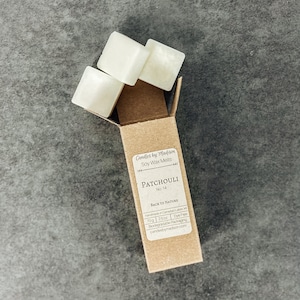 Patchouli Scented Soy Wax Melts | Hand Poured | Natural Vagan Soy Wax | Plastic Free Biodegradable Packaging