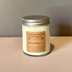 Patchouli Soy Candle | Hand Poured | 8 oz | Natural Vagan Soy Wax