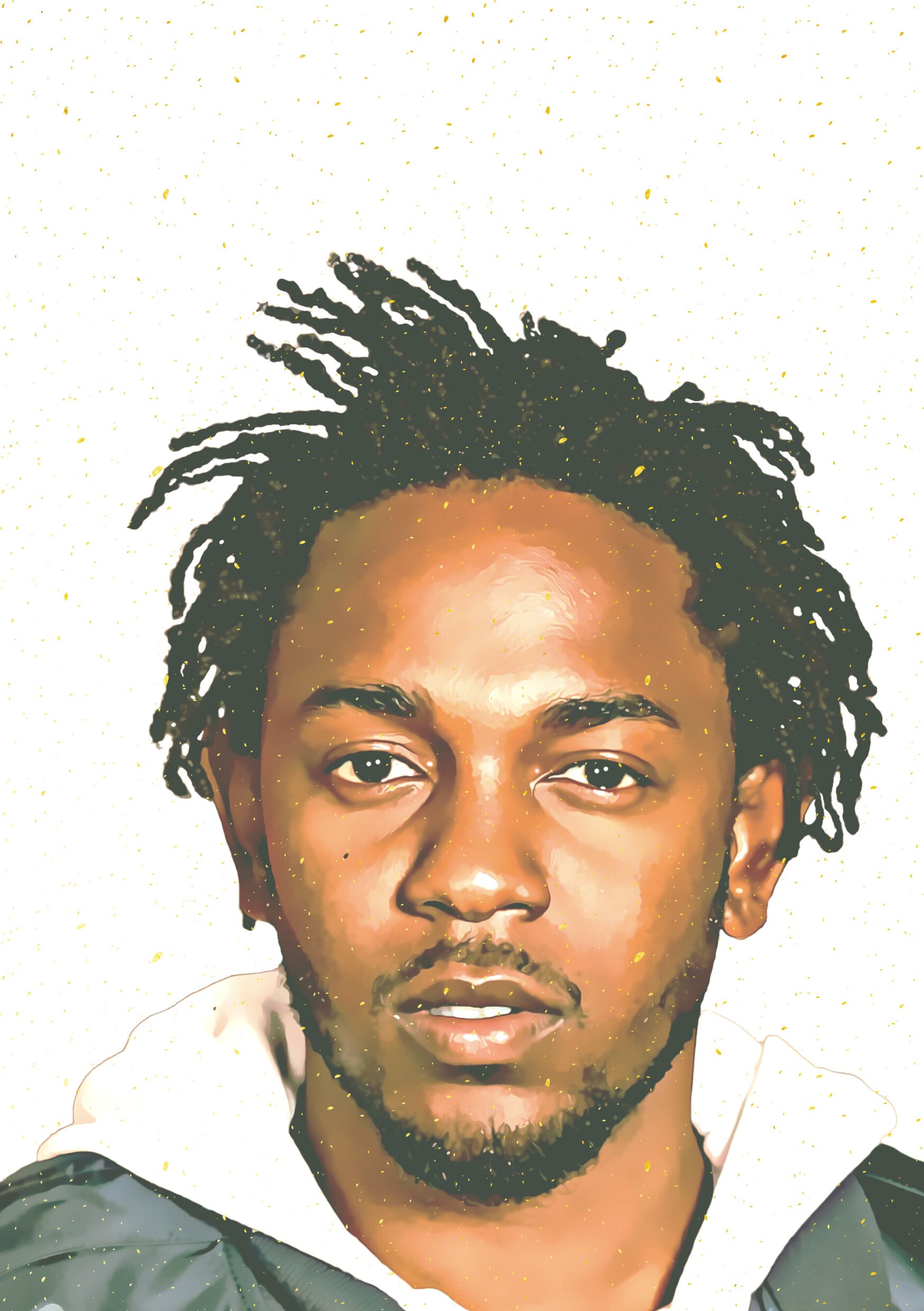 Kendrick Lamar Foil Art Print Gold Foil Print Urban Art | Etsy