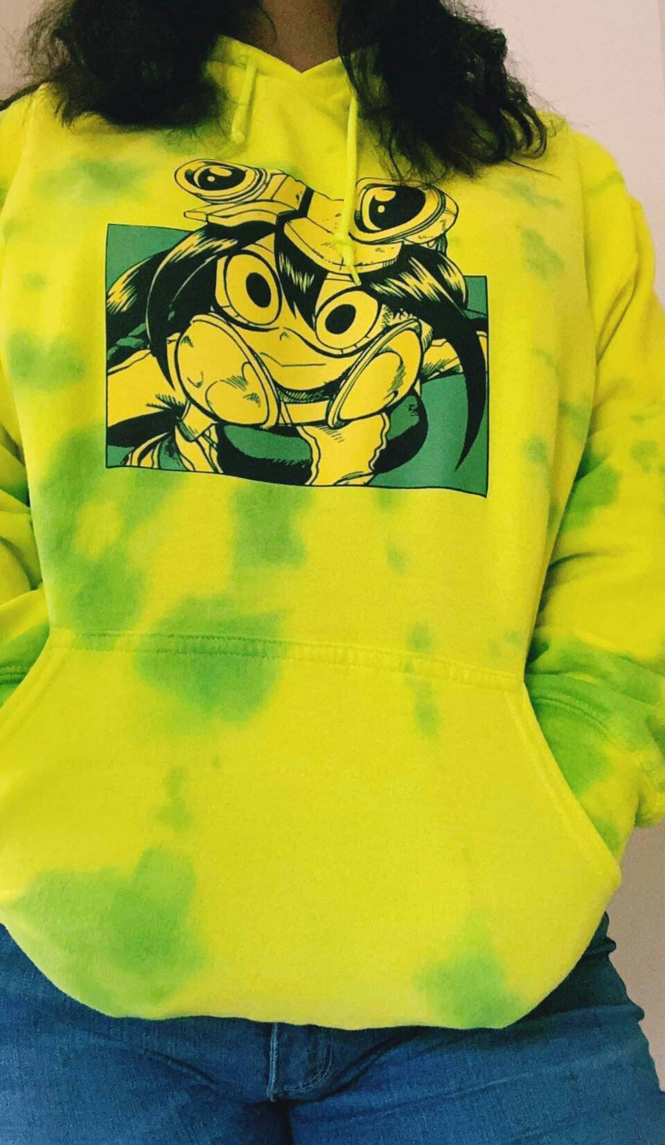 My Hero Academia Tsuyu Asui Tie Dye Hoodie Froppy Pullover Etsy