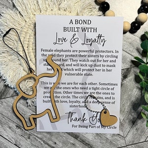 Sisterhood Friendship Ornament, Elephant Ornament, A bond built with Love & Loyalty, Christmas Gift, Friends Christmas ornament