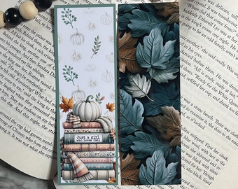 Fall Leaves Bookmark, Book Lover Gift