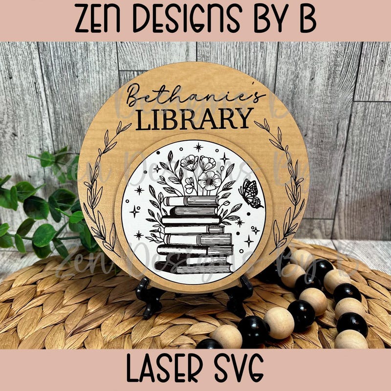 Library Sign - Etsy