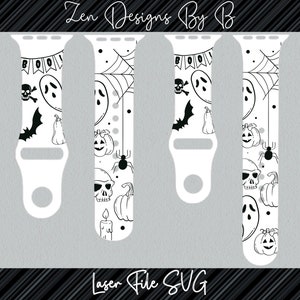 Halloween Laser SVG File for Silicone Watch Band