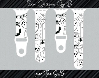 Halloween Laser SVG File for Silicone Watch Band