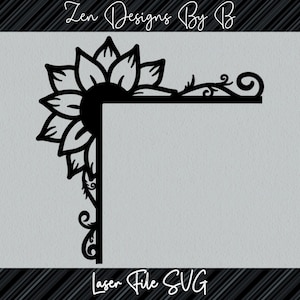 Sunflower Door Trim Laser Svg File