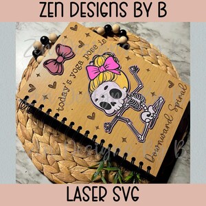 Funny Notebook Cover Laser SVG Bundle, Bookish Girly Designs image 5