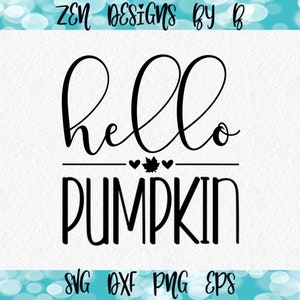 Hola Calabaza SVG, Archivo de corte, Hola Calabaza con divisor de corazón