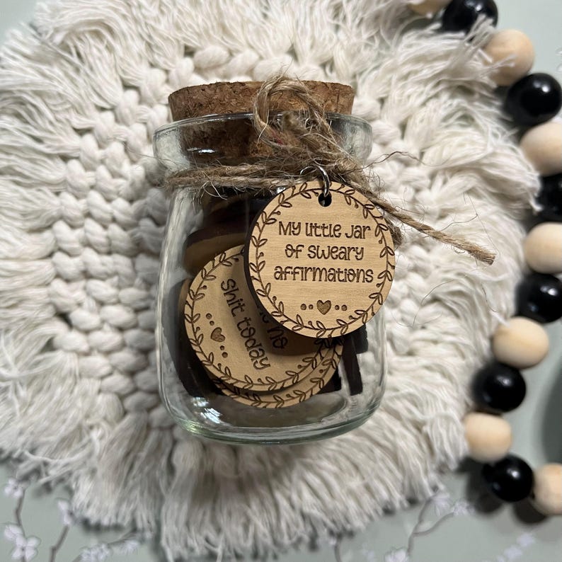 My Little Jar of Sweary Affirmations, Adult Affirmations, Funny Gift ...