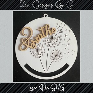 Breathe Dandelion Macrame Wall Decor Laser SVG (Digital Download)