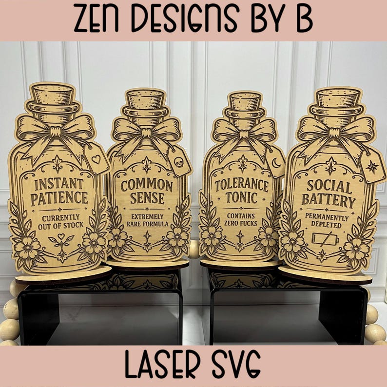 Potion Svg Files Funny Potion Bottle SVG Bundle | Sarcastic Apothecary Laser Files ...