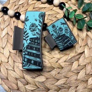 Bookish Hair Clip Set of 2, Matching Hair Clip Set, Book Stack Claw Clip, Hair Clips for Women, Hair Accessories, Book Lover Gift
