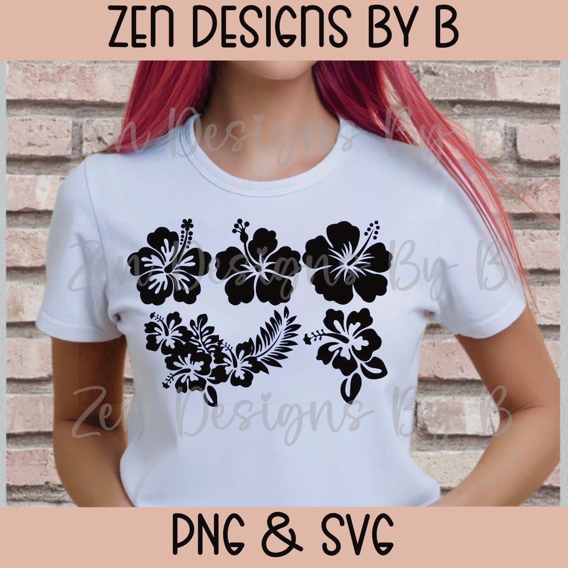 Hibiscus Flower SVG Cut File Bundle, Hawaiian Design (digital Download ...