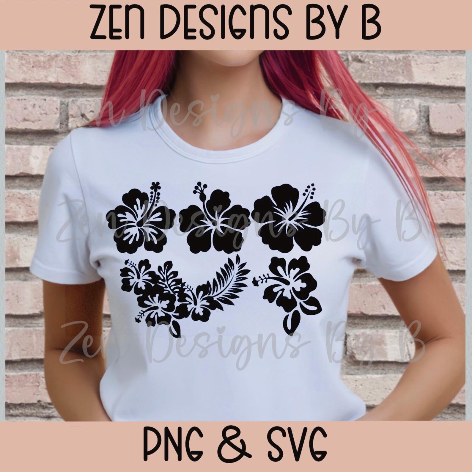 Hibiscus Flower SVG Cut File Bundle, Hawaiian Design (digital Download ...