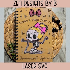 Funny Notebook Cover Laser SVG Bundle, Bookish Girly Designs image 4