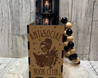 Bookmark Holder, Bookmark Box Book Nook, Double Sided, Book Shelf Accessories and Decor