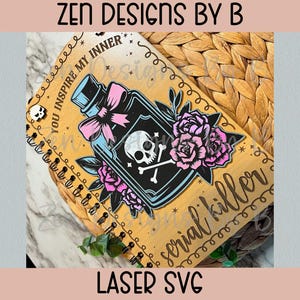 Funny Notebook Cover Laser SVG Bundle, Bookish Girly Designs image 7