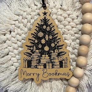 Merry Bookmas Ornament, Book Lover Ornament, Bookish Ornament, Book Ornament, Book Lover Gift, Gift for Reader