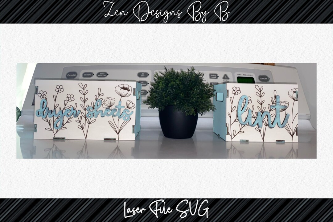 Dryer Sheets and Lint Box Laser SVG File, Dryer Sheets, Lint Box, Laser
