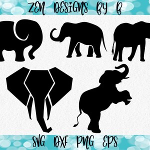 Olifant bundel SVG-bestand gesneden, kinderkamer, olifant silhouet