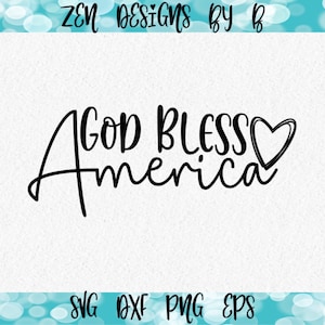 God Bless America SVG, 4th of July, Heart4th of July PNG, 4th of July Sublimation