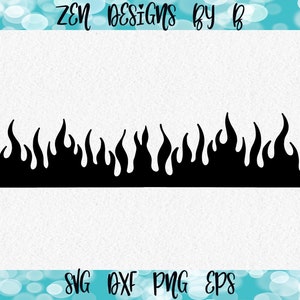 Flame SVG Cut Files, Fire Line