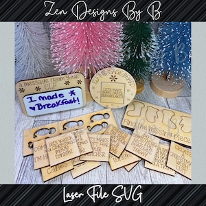 Elf Prop Kit Laser SVG, Keepsake, Christmas, Xmas, Holiday Laser Cut File, DIY Elf Kit, Elf Message Board, Elf Activities