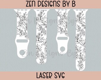 Cherry Blossom Watch Band Laser SVG File