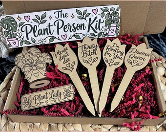 The Plant Person Kit Laser SVG, Thoughtful Gifts for Friends, 5 piece Set, Gift for Plant Lady