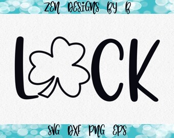 Luck SVG Cut File, shamrock, clover, st. Patrick’s Day