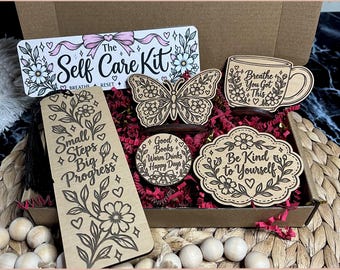 The Self Care Kit Laser SVG, Thoughtful Gifts for Friends, 5 piece Set, Gift for Hard Times