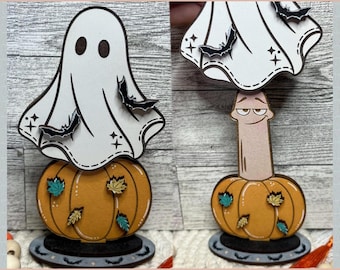 Peek a BOO Penis Funny Adult Laser SVG, Gag Gift, Dick Laser Cut File, Ghost on Pumpkin