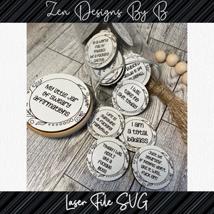 Sweary Affirmations Laser SVG File, Adult Positivity Tokens - Etsy