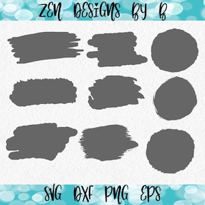 Watercolor Brush Stroke SVG, Instant Download Cut File, Commercial Use Artwork