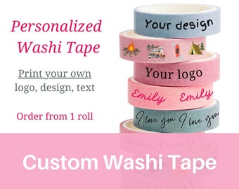 Custom Washi Tape, Small Business Merch, Personalized Masking Tape, Marketing Washi Tape, Kawaii Washi Tape, Christmas Gift, Unique Gift