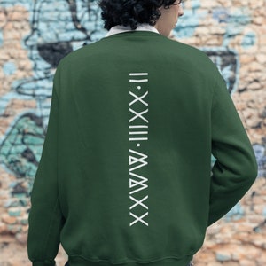 Customized Roman Numerals Hoodie, Spouse Matching Shirts Anniversary Date Hoodie, Roman Hoodie Cheap, Match Couple Hoodies, Anniversary Gift image 4