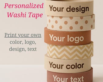 Aangepaste washitape, gepersonaliseerde plakband, print je eigen washitape, kawaii washitape, kerstcadeaus, unieke cadeaus, mooie tape