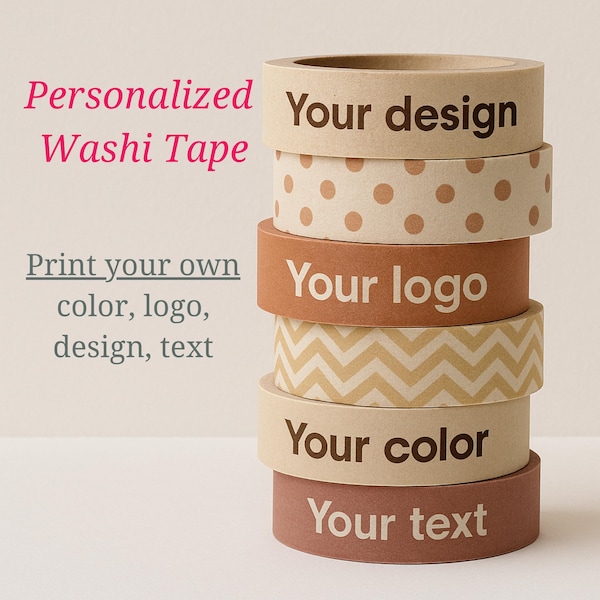 Custom Washi Tape, Personalized Masking Tape, Print Your Own Washi Tape, Kawaii Washi Tape, Christmas Gifts, Unique Gifts, Pretty Tape